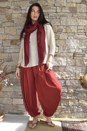 Basso Shirring Genie Pant Sangria